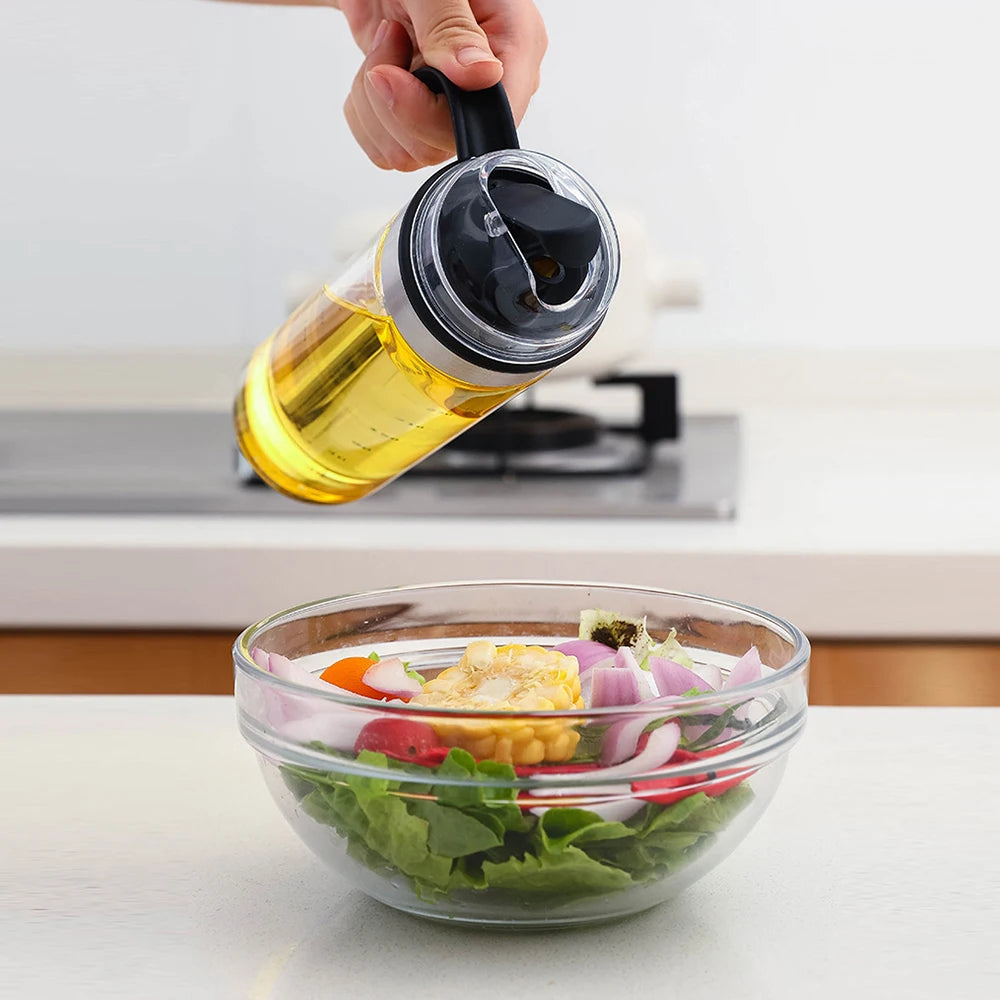 2PCS Cooking Seasoning Bottle Dispenser Sauce Bottle Glass Storage Bottles Spice Glass Oil Spray Vinegar Creative Kitchen Tools