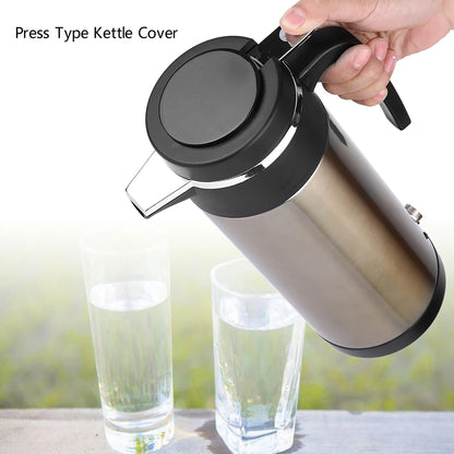 1000ML 12V/24V Stainless Steel Electric in Car Kettle Travel Thermoses Heating Water Bottle Electric in car Kettle in car Kettle