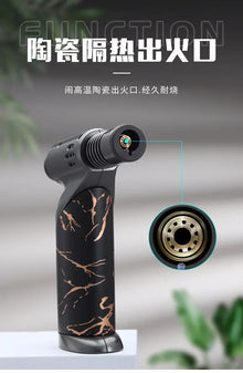 JOBON Metal High Power Spray Gun Windproof Blue Flame Gas Torch Lighter Safety Lock Switch Outdoor BBQ Kitchen Cigar Lighters
