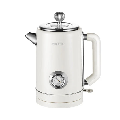 Retro 1.8L Electric Kettle with Mechanical Thermometer Stainless Steel Boil Water Tea Pot Automatic Power off Insulation Pot