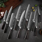 Damascus Pattern Knives Set Stainless Steel Chef Knife Japanese Santoku Knife Boning Knife Meat Cleaver Household Bread Knives