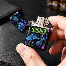 Cyber Style Kvrma Themed Lightweight Lighter, Trendy Print Of Statue Brain Hourglass, Portable Accessory For Daily Outdoor Multi Scenarios, Cool Unique Practical Item For Everyday Use And Festival Gift Giving A Humorous And I