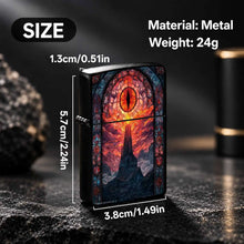 Creative Stained Glass Style Eye Of Sauron & Dark Tower Themed Lighter, Artistic Aesthetic Portable Accessory For Daily Use, Outdoor Camping, Lighting Candles Incense, Unique Exquisite Gift For Fantasy Art Fans, Multi-Scenari