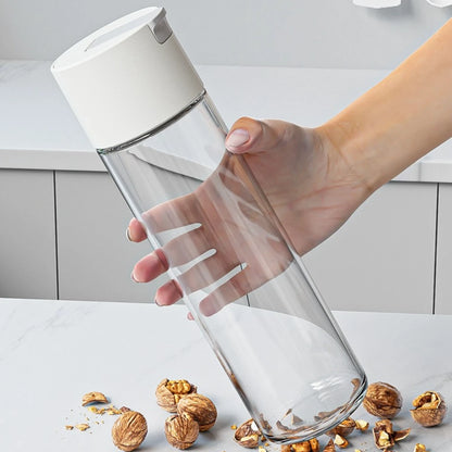 Transparent Glass Olive Oil Bottle Leak Proof Kitchen Seasoning Soy Sauce Vinegar Multifunctional Durable Storage Bottle 500ml