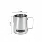 Coffee Milk Frother Jug Temperature Sensing Patch Stainless Steel Accurate Scale Volume Control Advanced Professional CoffeeTool