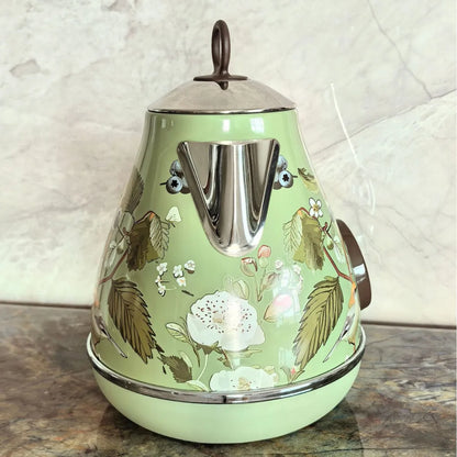 220V Retro Home Electric Kettle 304 Stainless Steel Quick Boiling Kettle Teapot Auto Power Off With Temperature Display 1.7L
