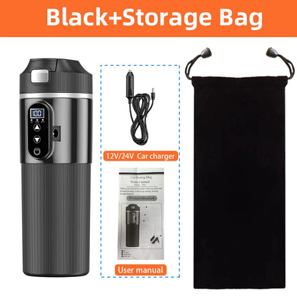 12V/24V Car Kettle Portable Electric Travel Kettle Car Heater 500ML Hot Water Boiler Small Hot Water Heater For Tea Coffee Milk