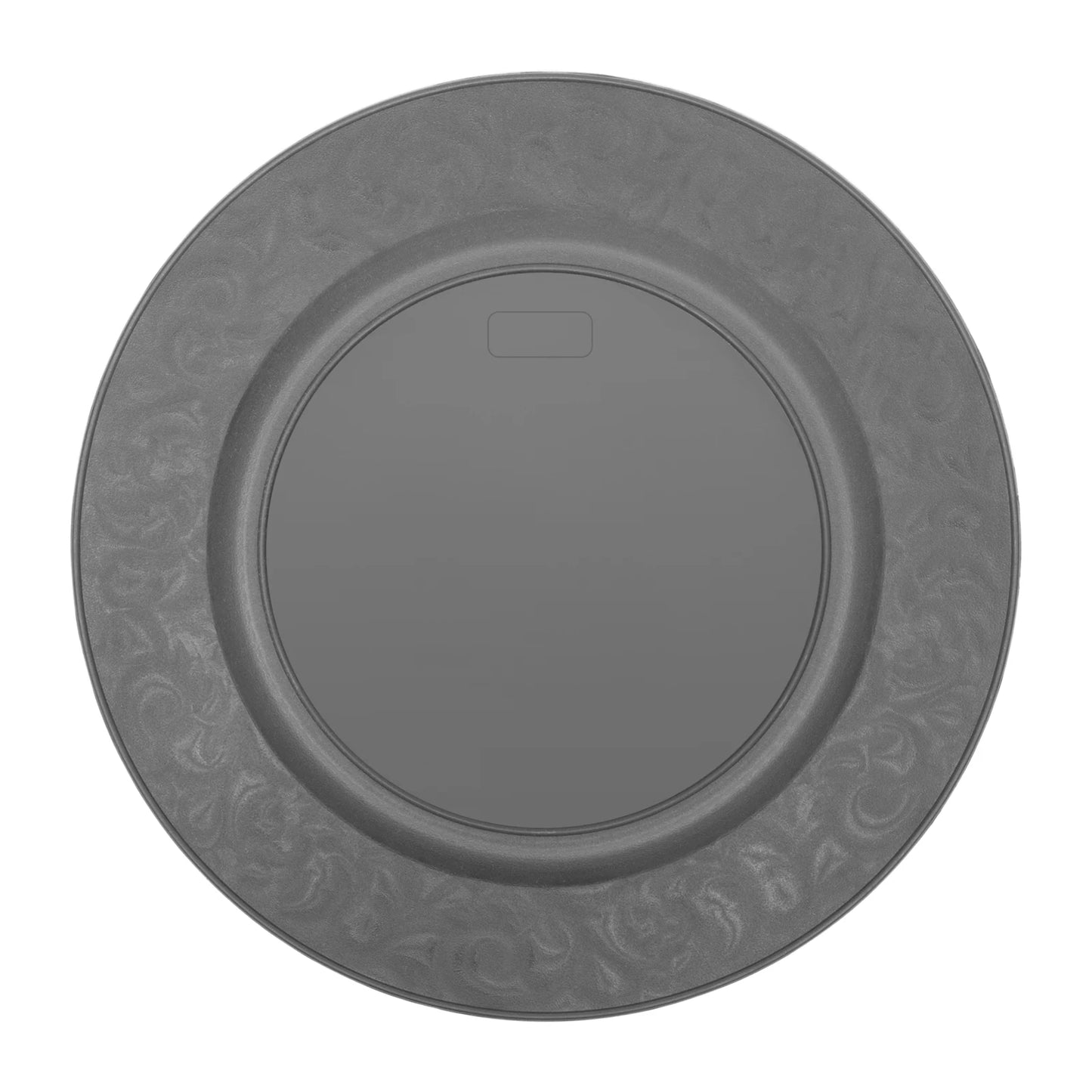 100 Pcs Silver Round Charger Plates Set, Reusable Serving Plates Disposable Platters for Wedding Party Banquets Picnics