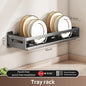 Floating Wall Drainer for Kitchen Dishes Multifunction Divider Spoon Kitchen Accessories Holder Organizers Storage Shelf Rack
