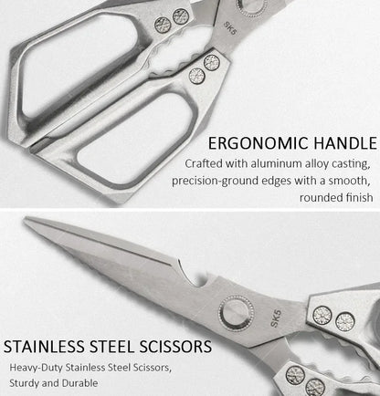 WXCOO Japanese Household Kitchen Scissors SK5 Stainless Steel Multi-Purpose Shears Specialized Heavy-Duty Chicken Bone Scissor