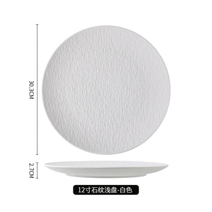 ceramic tableware, steak plates, stone pattern frosted salad plates, fruit plates, restaurant , western food