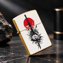 Japanese Style Samurai Sword Themed Lighter, Exquisite Ukiyo-E Art Pattern Design, Portable Stylish Ignition Tool, Perfect For Daily Use Outdoor Activities Gifting Collection, Fits All Scenarios With Unique Aesthetic De A Hum