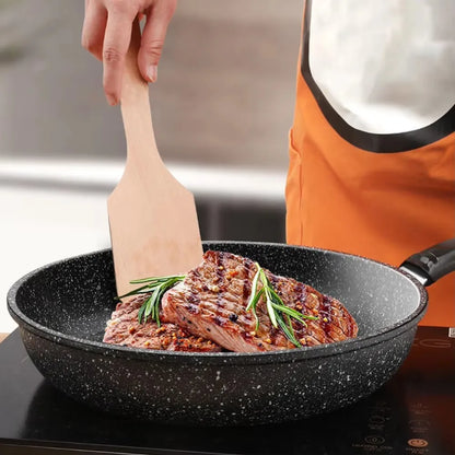 22/24/26/28cm Steak Frying Pan with Glass Lid Stone Skillet Cookware Muliti-Purpose NonStick Kitchen Cooking Tools