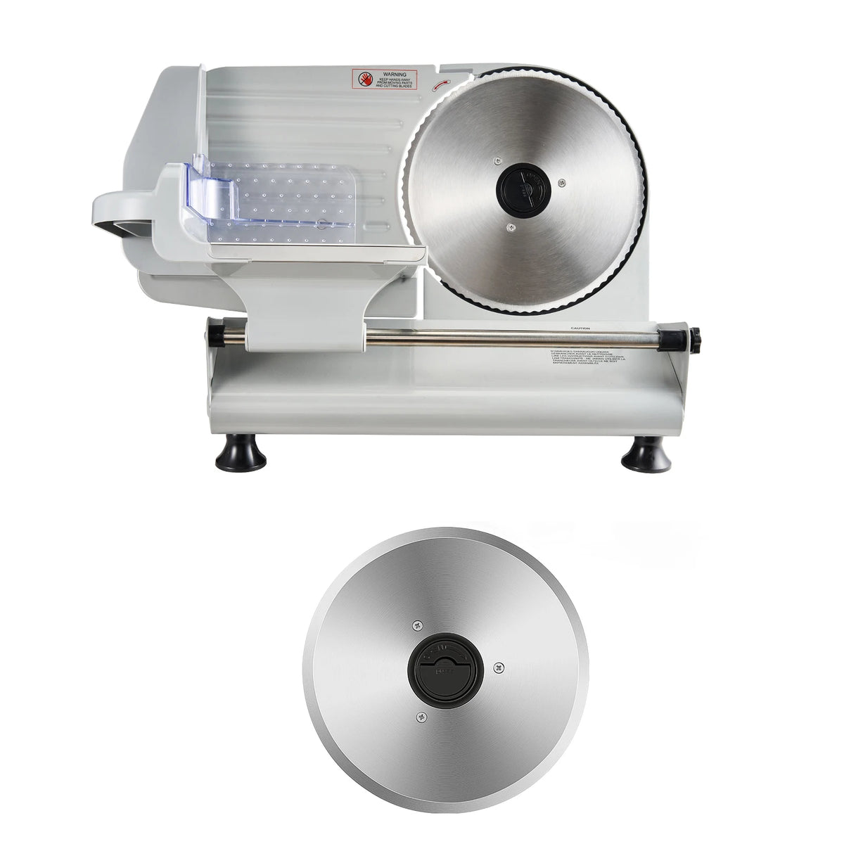 SucceBuy Meat Slicer 150/180/200W Electric Deli Slicer Machine with Blade 0-0.6 inch Adjustable Thickness for Meat Baguett Steak