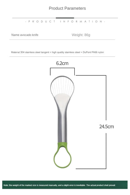 Avocado Knife Gadget Stainless Steel Cutter Kitchen Gadgets Fruit Cutting Artifact All for Kitchen and Home Dragon Fruit Slices