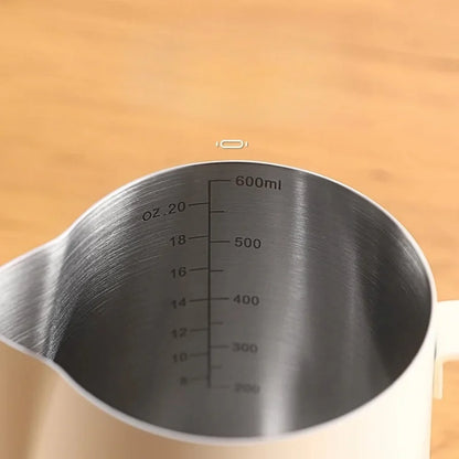 Coffee Milk Frother Jug Temperature Sensing Patch Stainless Steel Accurate Scale Volume Control Advanced Professional CoffeeTool