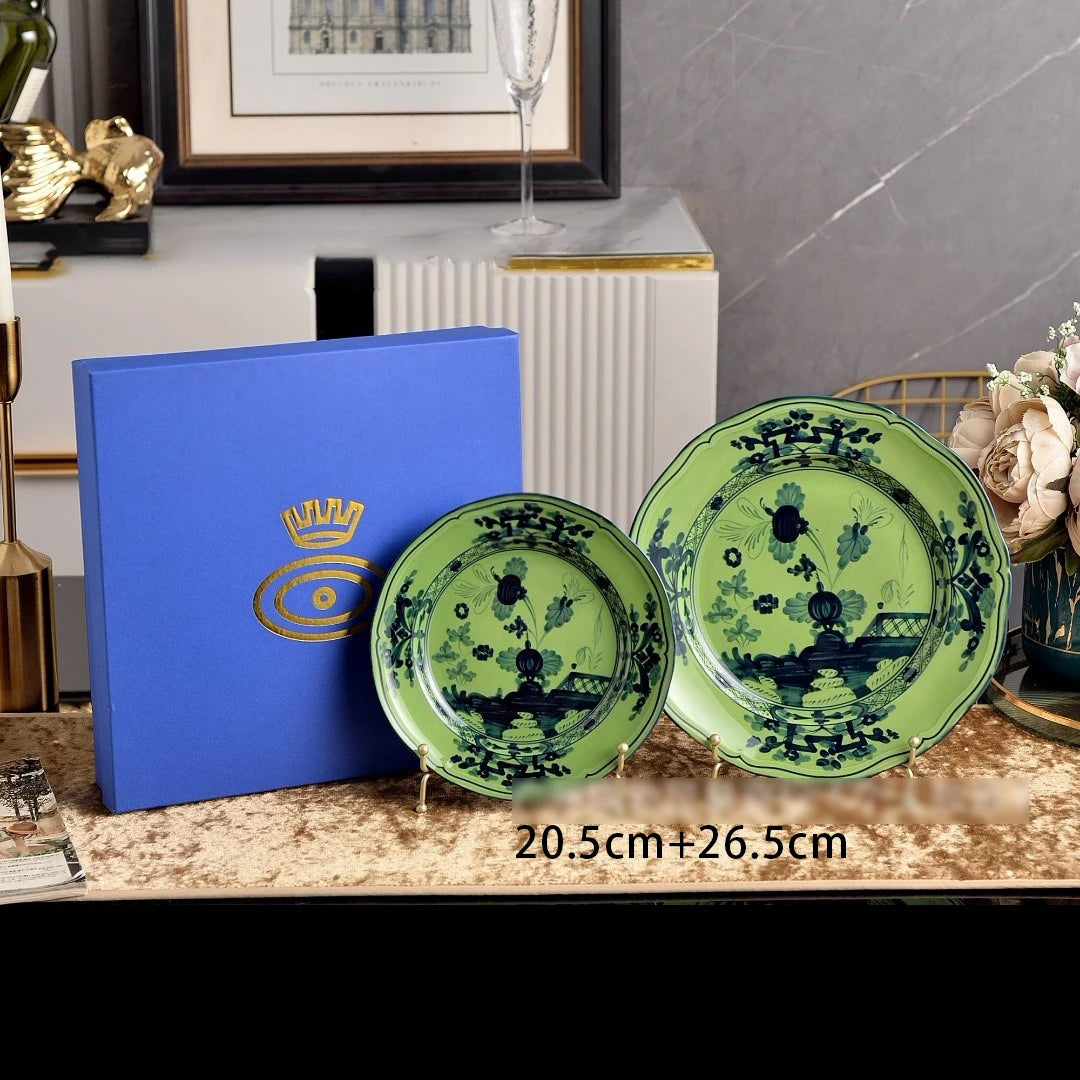 Italian Ceramic Mug Plate Tableware Afternoon Tea Coffee Cup And Saucer Kitchen Accessories Western Food Tableware Set