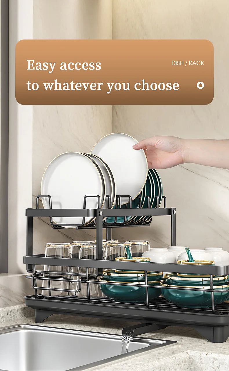 Dish Drying Rack Kitchen Adjustable Stainless Steel Cutting Board Organizer Dish Bowl Drainer Storage Rack Kitchen Utensils