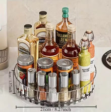 Multi-Purpose Rotating Spice Rack Efficient Countertop Organizer for Kitchen Bathroom Seasoning Storage Space-Saving Design