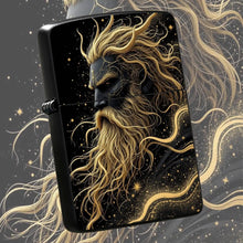 Nordic Myth Star God Themed Portable Lighter, Black Gold Myth Art Style Trendy Creative Item, Practical Accessory For Daily Outings, Suitable For Multiple Scenarios, Exquisite Texture Ideal Gift, Unique Atmospheric Stylish Sm