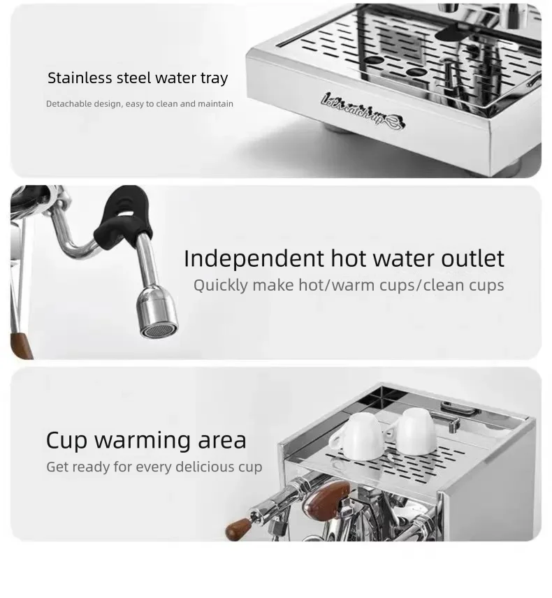 White Whale 3035C Semi Automatic Business or Home Coffee Machine Italian Concentrator E61 Brewing Head