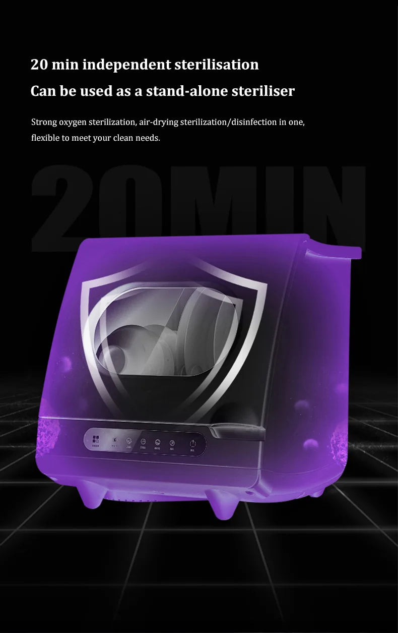 Customizable Smart Built-in Mini Dishwasher Fully Automatic 4 Sets Capacity Class Energy Efficient Easy Install for Household