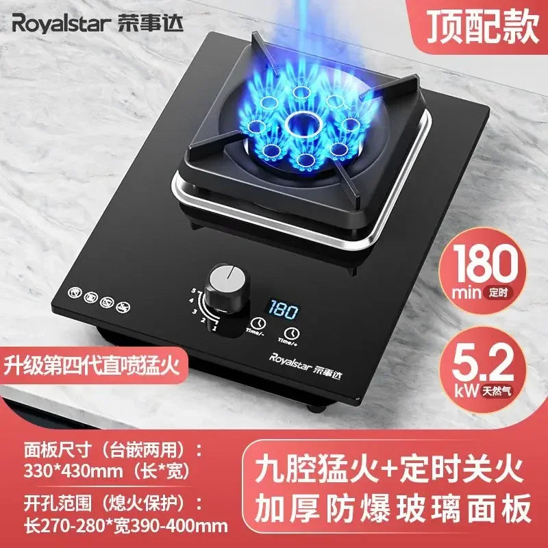 【hot item】Single Stove Household Desktop Gas Stove For Liquefied Natural Gas Embedded Single Eye Stove