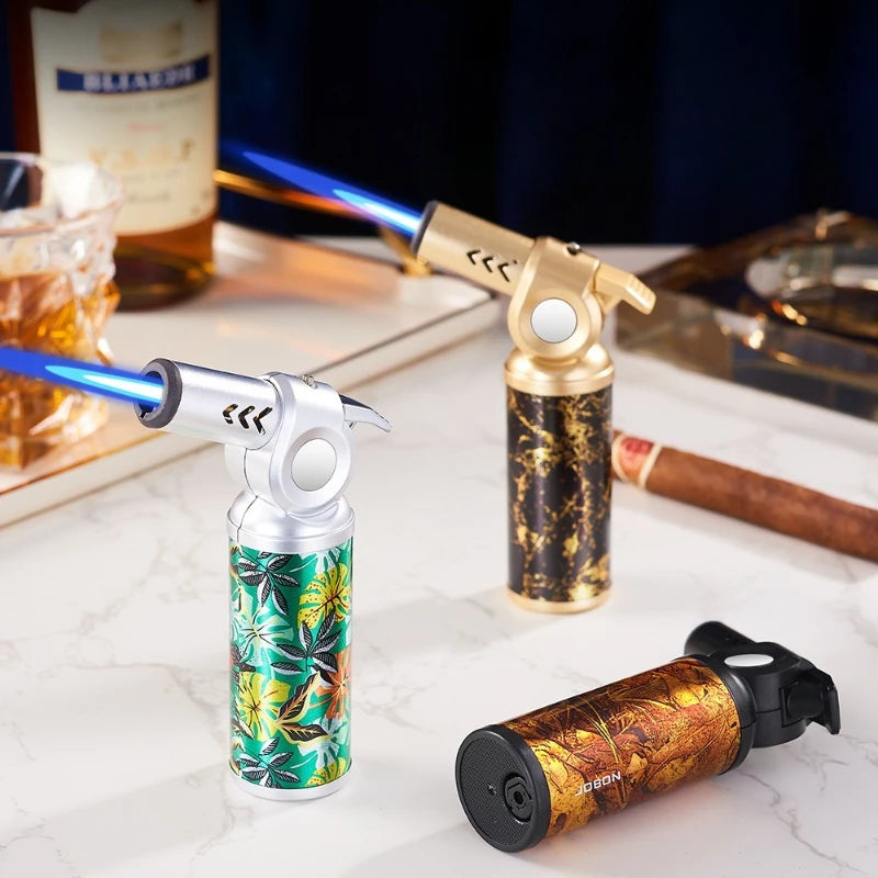JOBON Metal Windproof Cigar Lighter Camping Kitchen BBQ Baking Tool Welding Gun Turbine Torch Lighters smoke accesoires