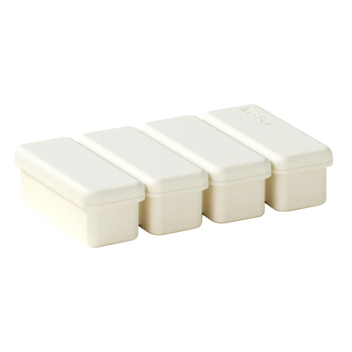 4 Grids Silicone Ice Cubes Trays With Lid Homemade Popsicle Mould Food Freezing Container for Freezer Molds for Soups and Sauces