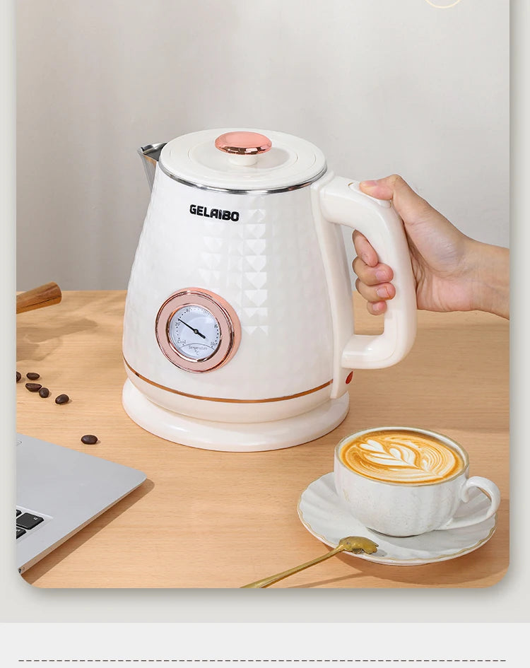 GELAIBO electric kettle mechanical thermometer shows the temperature, high-quality temperature control, European-style fashion s