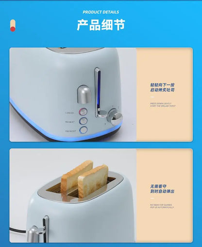 2026 Household convenient multi-purpose toaster, fully automatic bread toaster, breakfast machine, mini multi-functional blender
