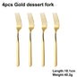 4/6/12/16/18/20/24Pcs Gold Cutlery Set Stainless Steel 304 Tableware Elegant Western Knife Fork Spoon Mirror Dinner Set
