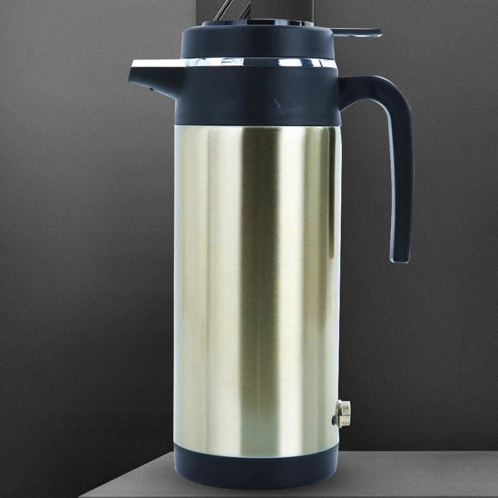 1200 ML Car Hot Kettle Portable Water Heater Large Capacity 12/24 V 120/240 W Fast Boiling for Coffee Tea Drinks for Travel Home
