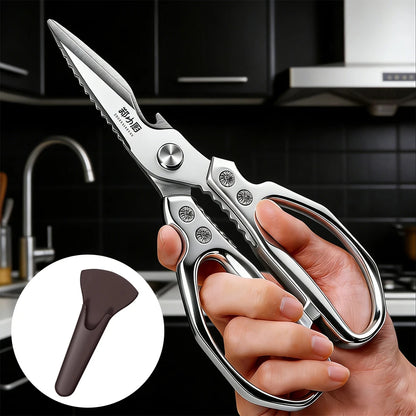 Kitchen scissors Stainless steel Food scissors Multifunctional powerful scissors for chicken, duck and goose bones,Kitchen tools
