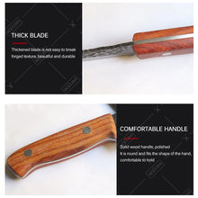 WXCOO Handmade Forged Knife Butcher Cleaver Knife Meat Cutting Japanese Kitchen Pork Bone Shaving Knives Boning Knife