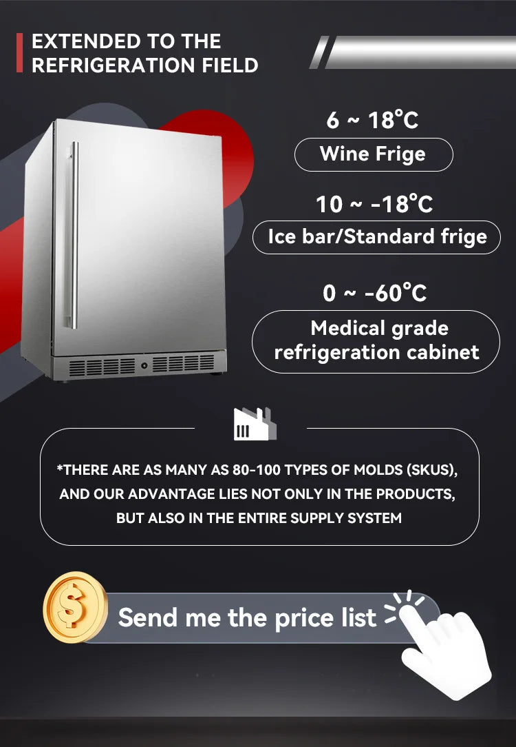 Bar Wine Cooler Cabinet Double Door Commercial Open Chiller Fridge Display Cooler