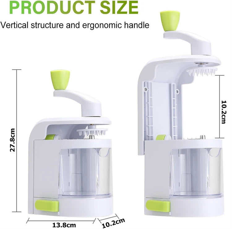 LMETJMA 4 in 1 Spiralizer Vegetable Slicer Rotating Blades Veggie Spiralizer Cutter Zucchini Spiral Noodle Maker JT321