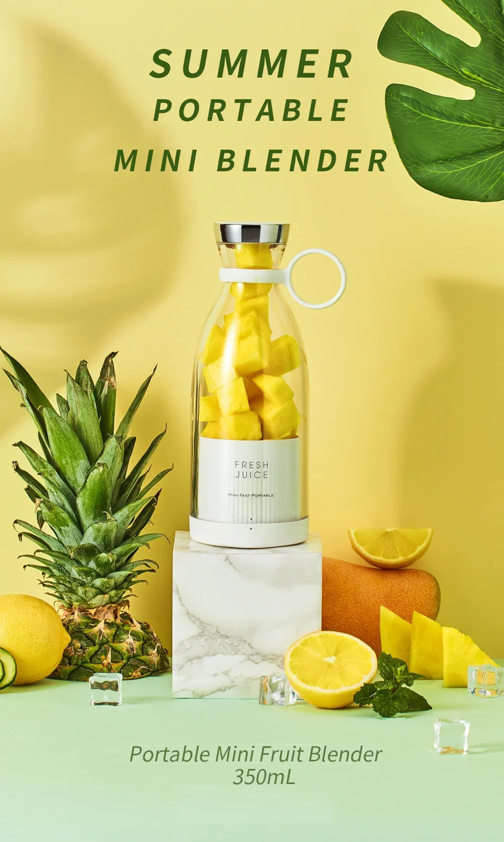 Portable Mini Blender Electric Juicer Fruit Smoothies Mixer Usb Magnetic Charging Multifunctional Juice Maker Machine Blender