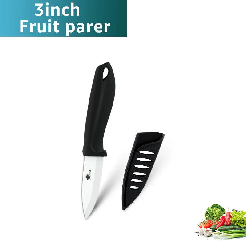 Ceramic Knives Kitchen Knive 3 4 5 6 inch Chef Paring Utility Slicing Bread Knife +Peeler Zirconia White Blade Cooking Tool