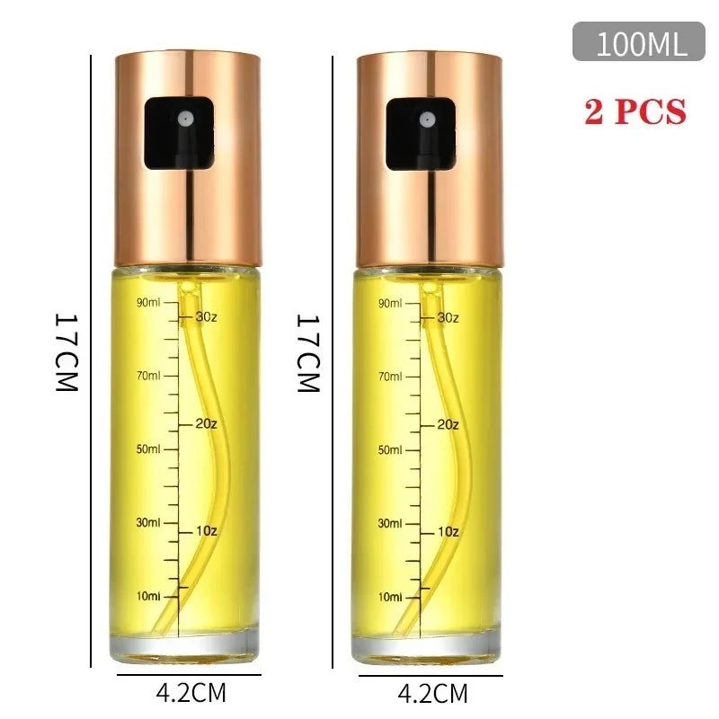 Glass Spray Bottle Kitchen Tool Spray Oiler Seasoning Condiment Bottle Pump Oil Pot Leak-Proof Grill BBQ Sprayer Oil Dispenser