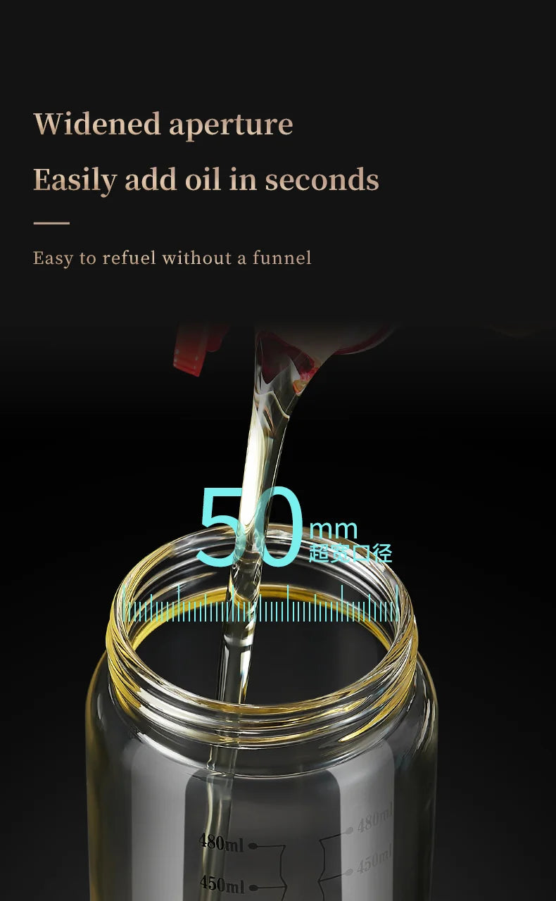 Oil bottle glass Oil pot leakproof Tank Kitchen soy sauce Bottles Vinegar Pots Seasoning Tool Set Of Household Flip Lid