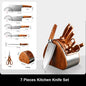 Professional Full 7 PCS Knife Set Stainless Steel Kitchen Knives Sets Best Kitchen Slicing with Knife Storage Block for Easy Kit