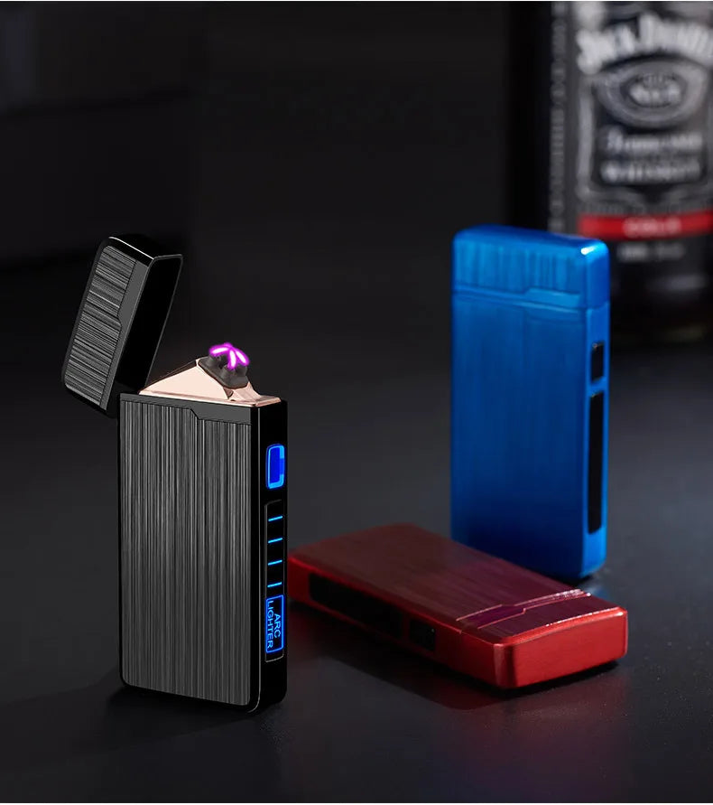 Plasma Dual ARC Touch Sensitive Lighter USB Rechargeable Windproof Flameless Lighter Gift for Men