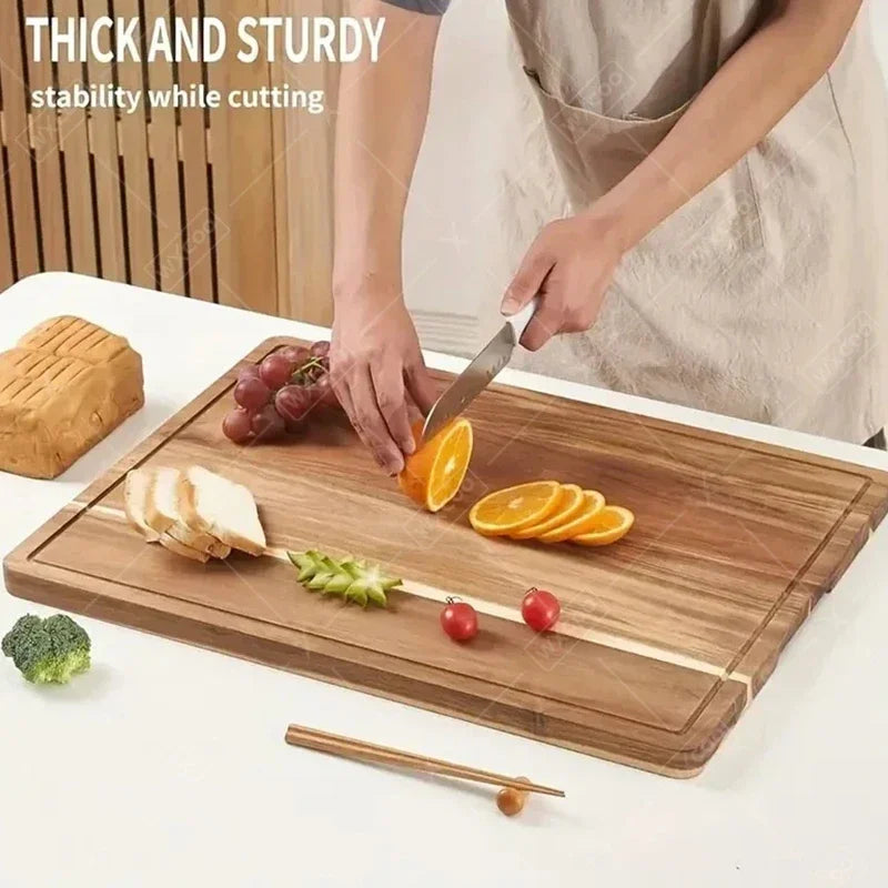 WXCOO Wooden Cutting Boards Meat Cutting Board Cheese Fruit Cutting Board Chopping Blocks Kitchen Tools Butcher Block