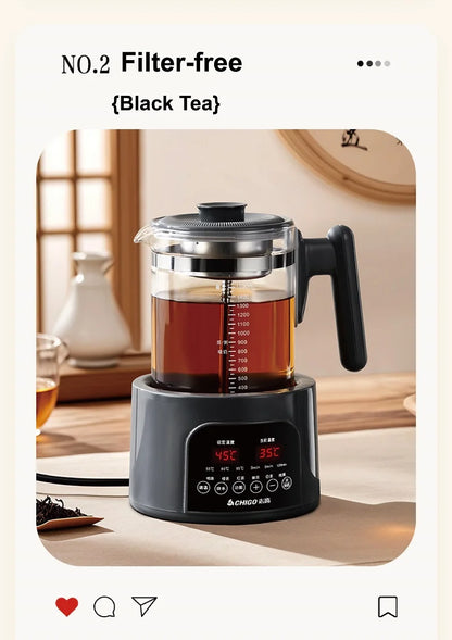220V Health Kettle Temperature Control Pu'er Steam Teapot Baby 72h Constant Temperature Glass Milk Pot 1.5L Electric Kettle