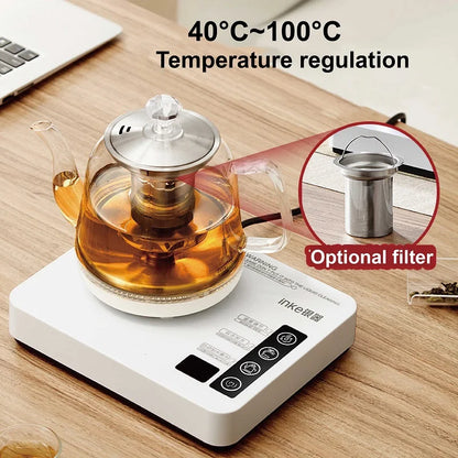 1350W Smart Bottom Out Water Electric Kettle 1000ml Home Temperature Control Glass Tea Brewing Machine Automatic Keep Warm 220V