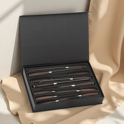 Ultimate 12Pcs Professional Kitchen Knife Set, Damascus Laser Pattern High Carbon Stainless Steel Knives, Ergonomic Wood Grain H