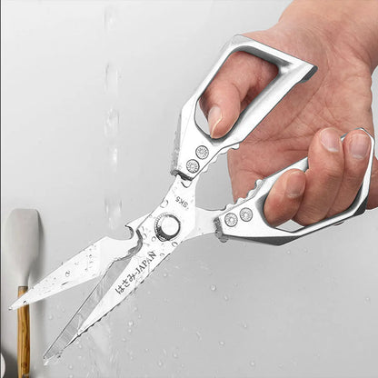 Heavy Duty Kitchen Shears - Professional Stainless Steel for Poultry, Herbs, Packaging | Anti-Slip Plastic Handle, Household