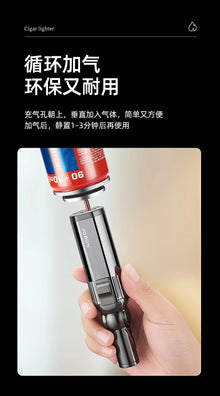 JOBON Folding High Power Spray Gun Windproof Jet Blue Flame Butane Gas Torch Lighter Safety Lock Switch Portable Cigar Lighters
