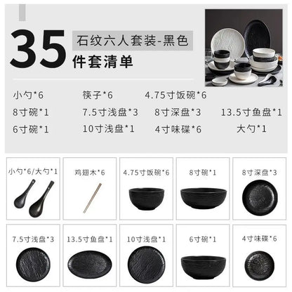 CiHui LIFE Premium Dishes New Tableware Set Household Ceramic Bowl Set Light Luxury 2023